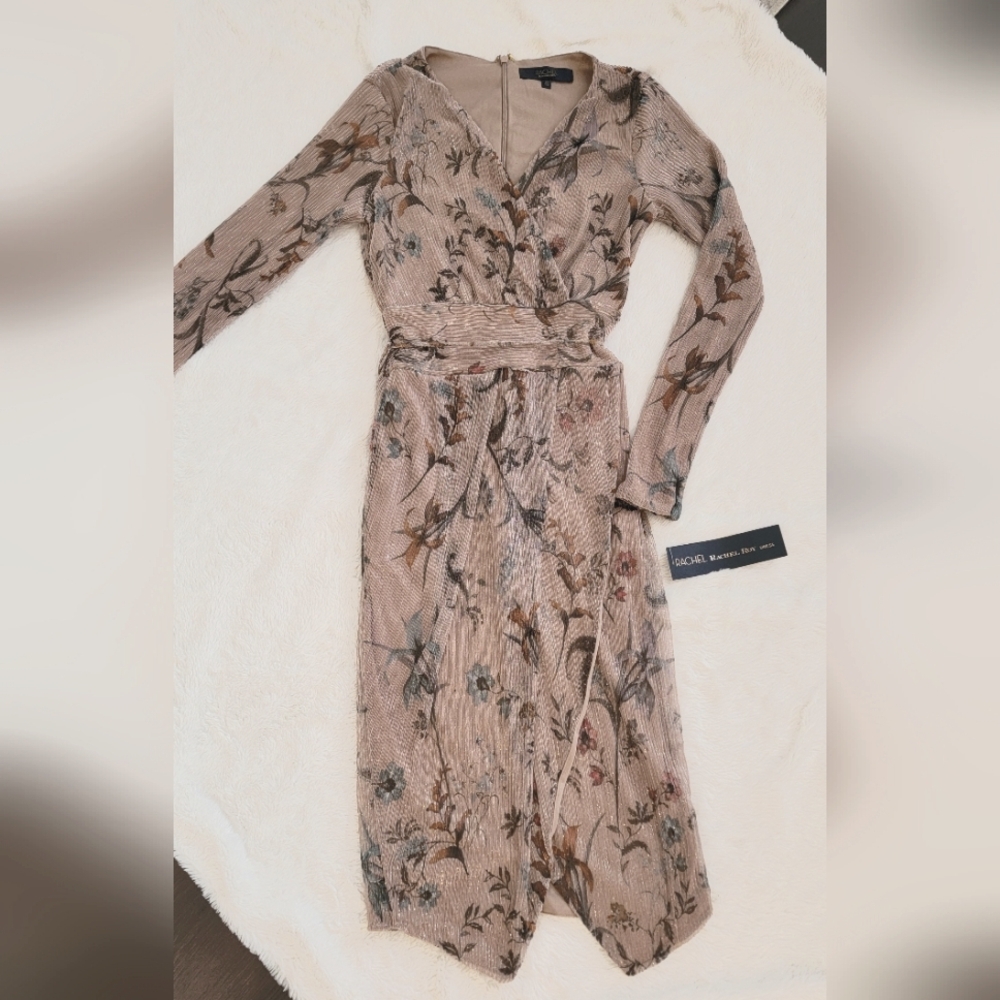 Rachel Roy Floral Long Sleeve Cocktail Dress